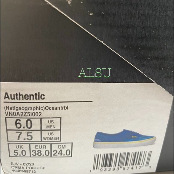 💖MEGA SALE💖VANS National Geographic Shoes Era Blue Women's 5.5 | 6 VN0A2Z5I002 - Picture 3 of 12